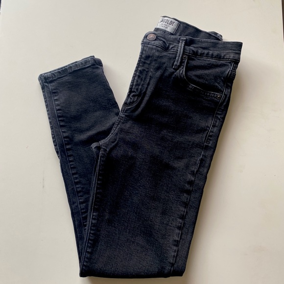 Agolde High Waist Slim Black Denim Sophie - Picture 1 of 6